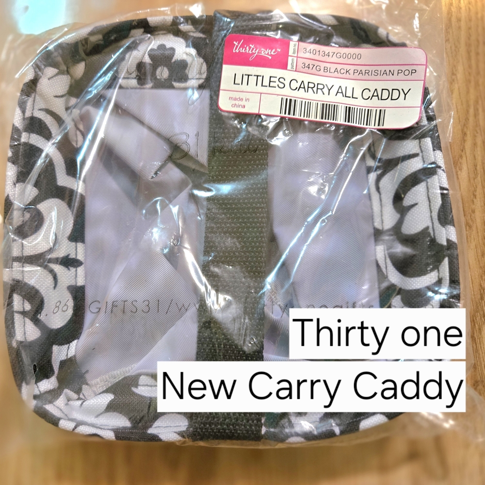 Thirty-One Black and White Littles Carry-All Caddy